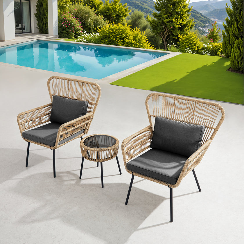 2-Person Wicker  Seating Set