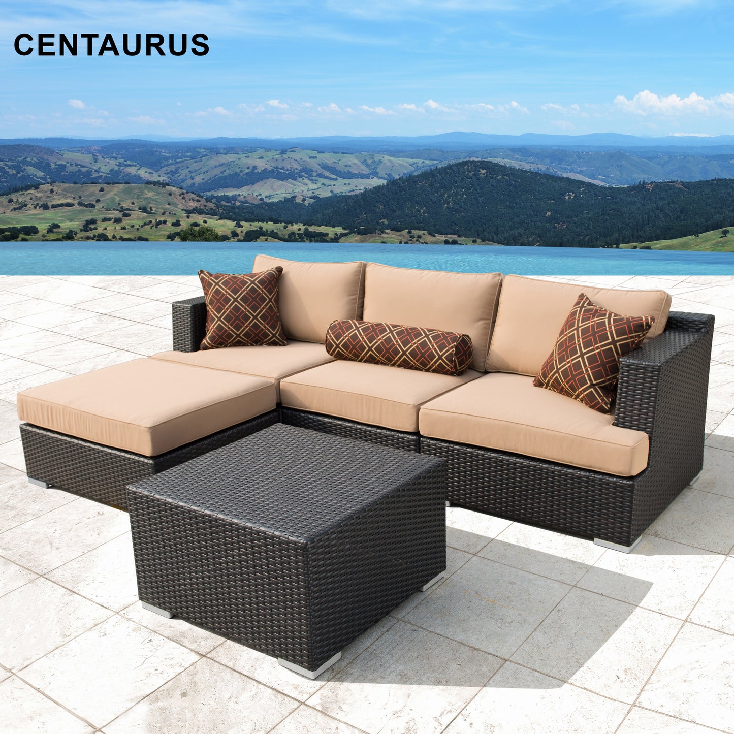 Centaurus Collection - 5-piece Seating Set with Sunbrella Cushions