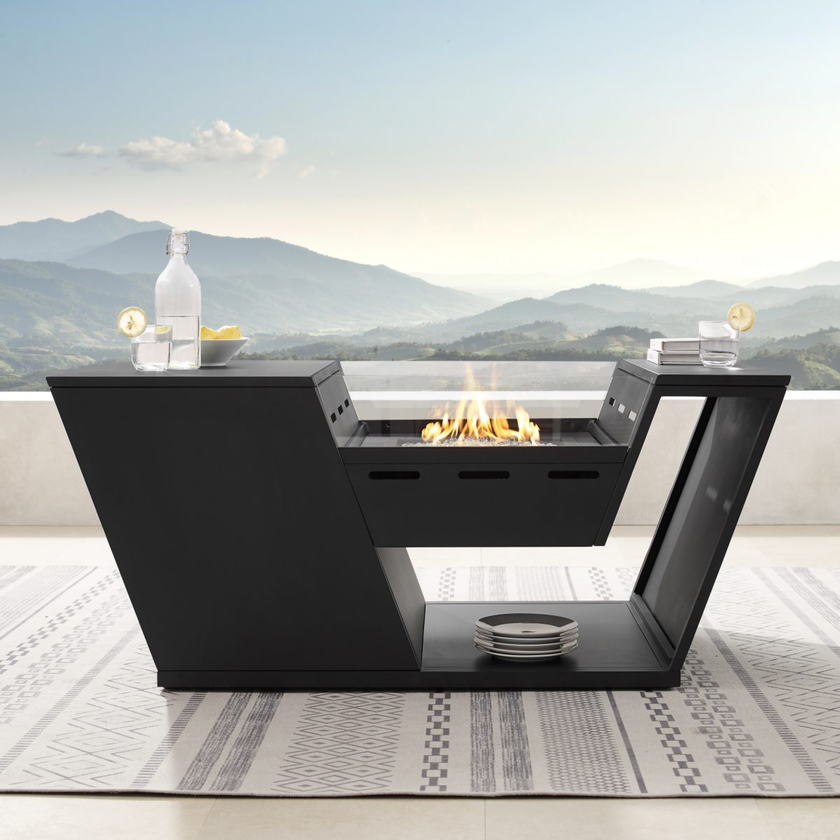 Milan Aluminum Fire Table